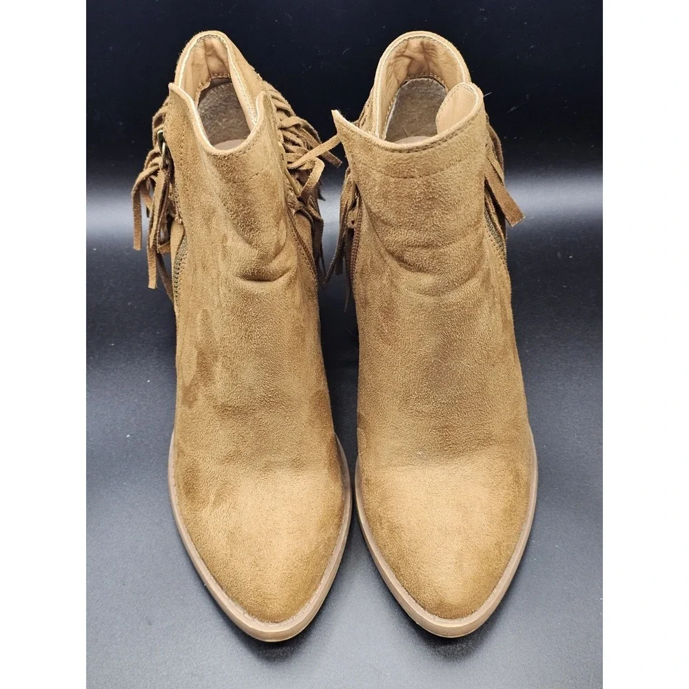 Charlotte Russe Women's Fringe Ankle Booties  Size 8 Lightly Worn